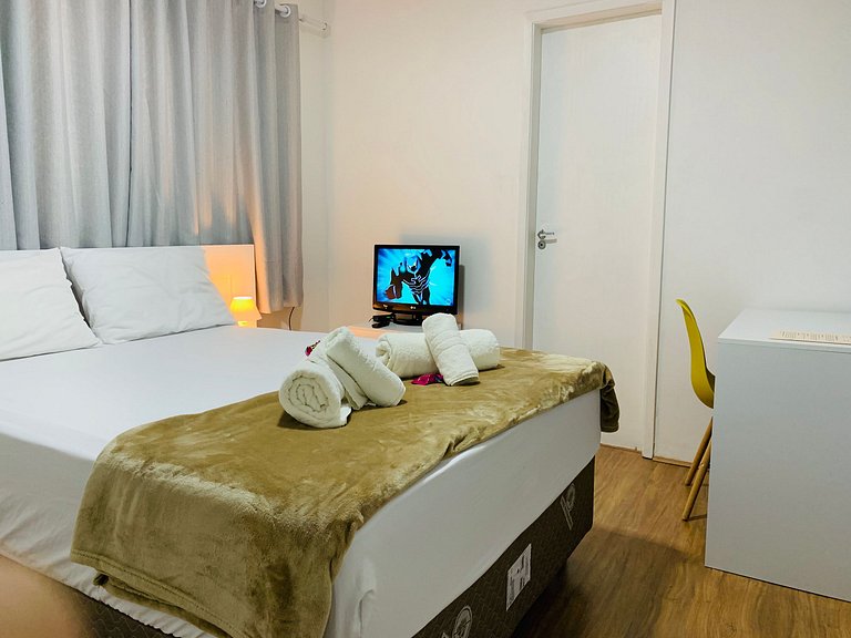 Suite acogedora en Morumbi con excelente ubicación